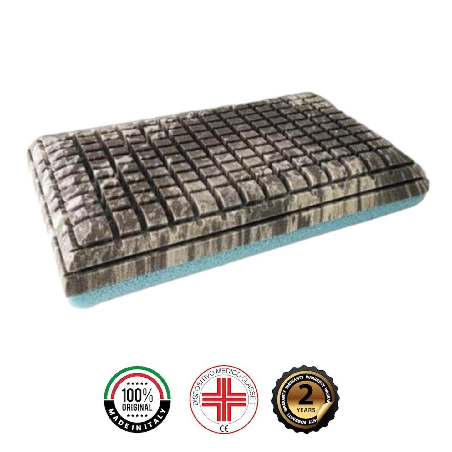 Cuscino bicomponente in memory gel e memory carbon modello CarbonDuoGel prodotto italiano